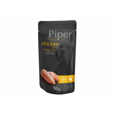 Piper Platinum Pure – Hrană Umedă pentru Câini cu Pui și Orez Brun – 150 g
